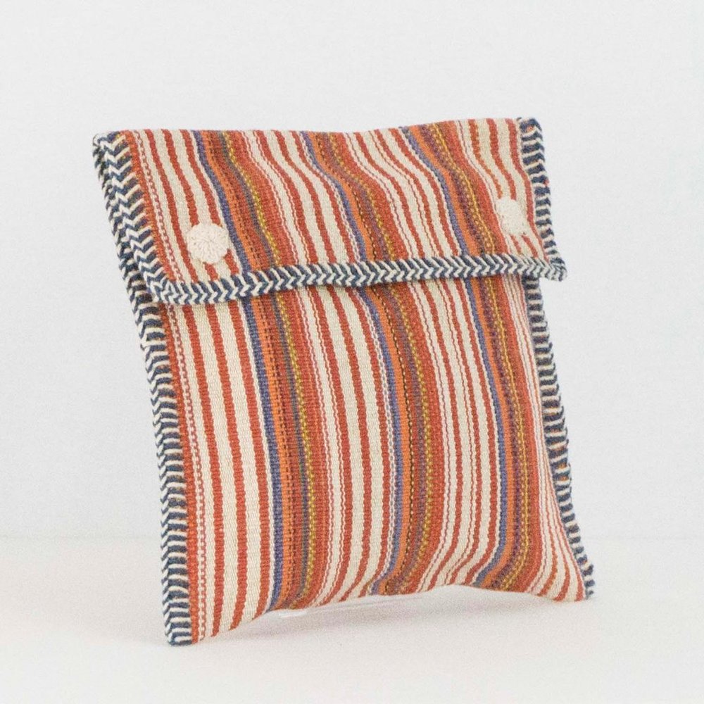 Clutch Flat Jute Cotton Handmade